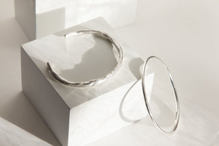 Recycled silver bracelets by vegan jewellery brand Ara the altar