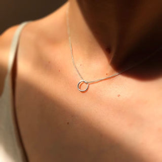 PHASE pendant necklace, silver