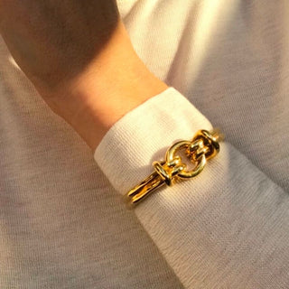 PALOMA chunky cuff bracelet, gold-plated