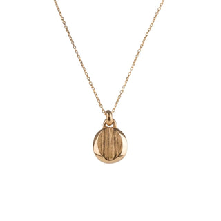 TEX coin pendant necklace, gold-plated