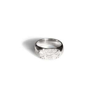 CERES chunky signet ring, silver