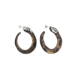 HORSE HOOF chunky large hoop earrings