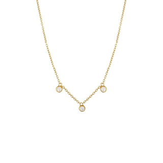CIRCINUS droplet 3 gemstone necklace