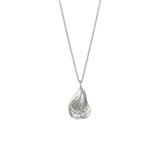 OYSTER SHELL pendant necklace, silver