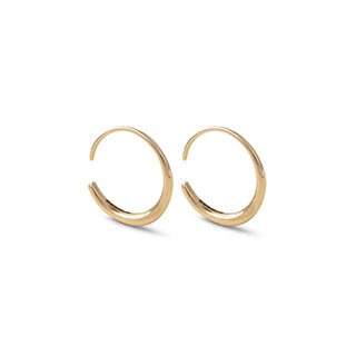 LYRA huggie hoop earrings, 9ct yellow gold