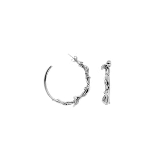 THE ROPE large hoop earrings, silver