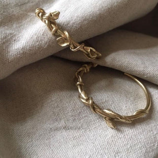 THE ROPE large hoop earrings, gold-plated