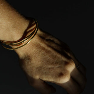 THREADS cuff bracelet, brass