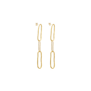 ORGANIC drop earrings, gold-plated