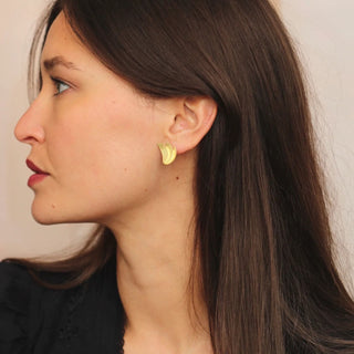 LUNA DI POSITANO stud earrings, gold-plated
