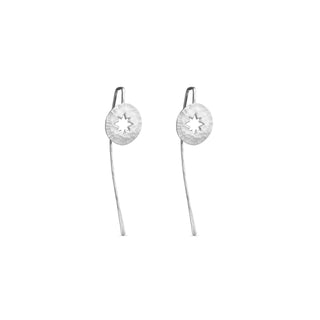 STAR AMULET drop earrings, silver