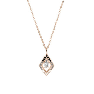 HAYDEN white topaz pendant necklace, rose gold plated