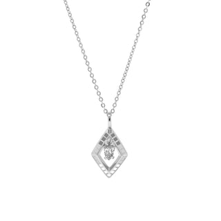 HAYDEN white topaz pendant necklace, silver