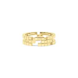 KIKI chunky ring, yellow gold-plated