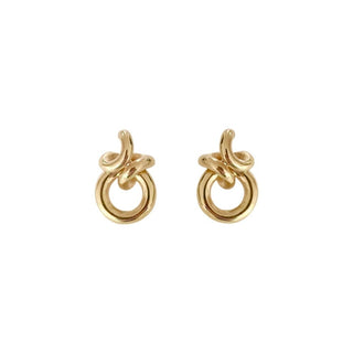 ROLLO drop earrings, gold-plated