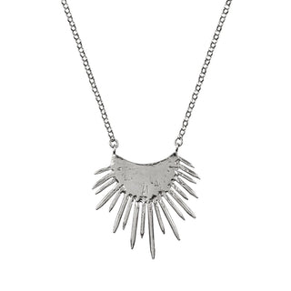 MORANO SPIKED HALO pendant necklace, silver