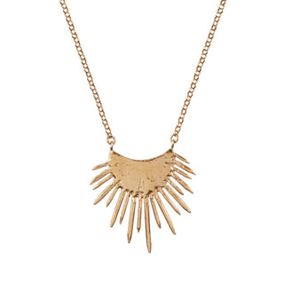 MORANO SPIKED HALO pendant necklace, gold-plated