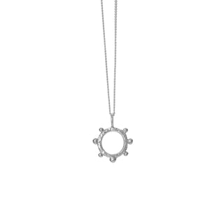 BOBBLE open circle pendant necklace, silver