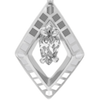 Diamond, solid white gold