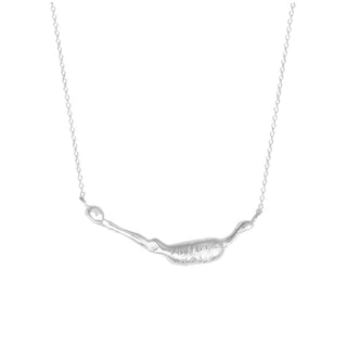 CLARITY bar necklace, silver