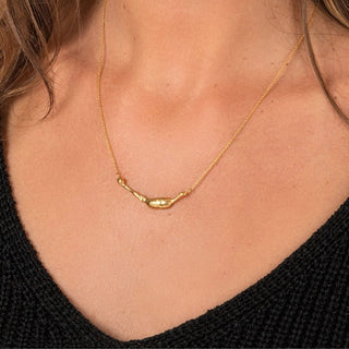 CLARITY bar necklace, gold-plated