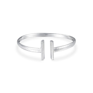 T-Bar cuff bracelet, silver