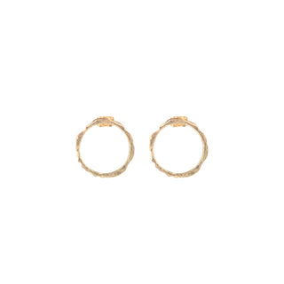 IBIZAN COAST open circle stud earrings, 9ct gold