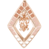 Morganite, solid rose gold