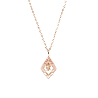 HAYDEN morganite pendant necklace, solid rose gold