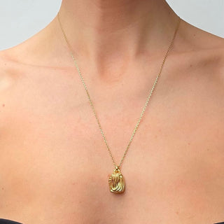 SEDNA SWIRL pendant necklace, gold-plated