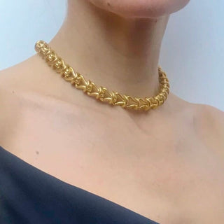 ROSA chunky chain necklace, gold plated