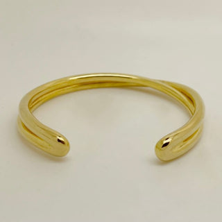 ESTHER TWIST chunky cuff bracelet, silver