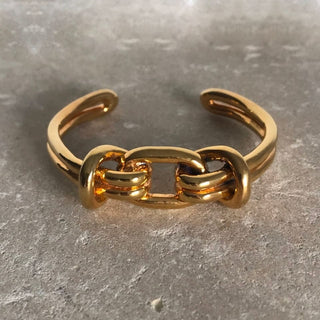 REDONDO chunky cuff bracelet, gold-plated