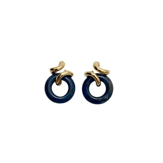 ROLLO sodalite drop earrings, gold-plated