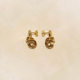 PABLO chunky drop earrings, silver