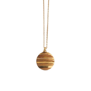 ATLAS coin pendant necklace, gold-plated