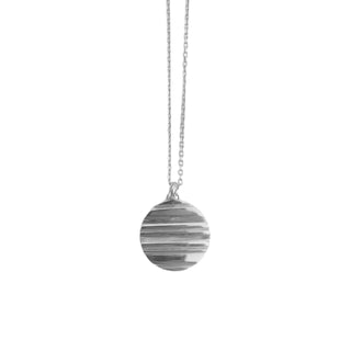 ATLAS coin pendant necklace, silver
