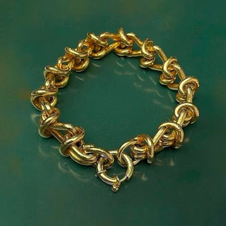 ROSA chunky chain bracelet, gold plated