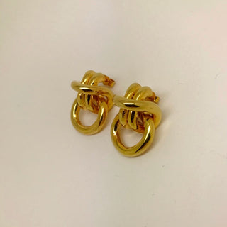 PALOMA chunky drop earrings, gold-plated