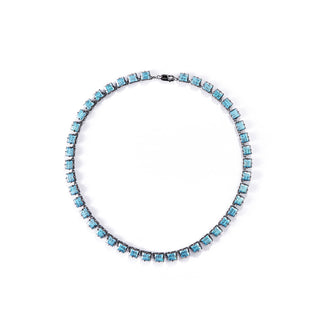 WHISPER BLUR blue beaded chunky necklace