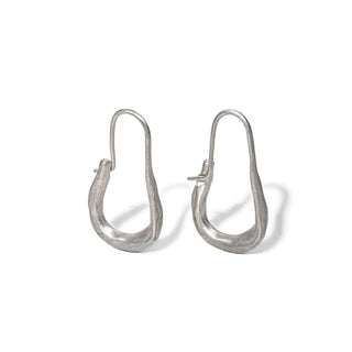 SEA OF VAPOUR midi hoop earrings, silver