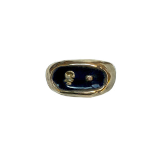 FACE AND SUN signet ring