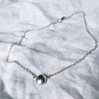 LUNAR chunky choker necklace, silver