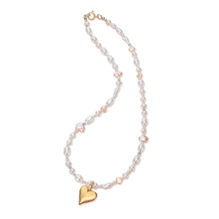 A JOYAS HEART baroque pearl pendant necklace