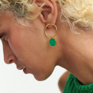 COLOUR POP enamel short drop earrings