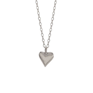 A JOYAS HEART dainty pendant necklace, silver