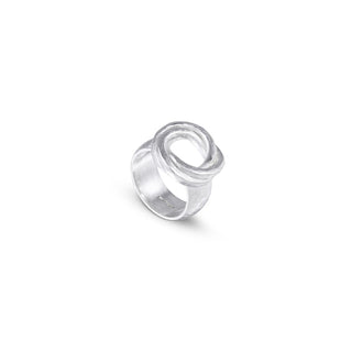 CIRCLE IN A SPIRAL ring, silver