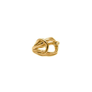 THE ROPE chunky ring, gold-plated