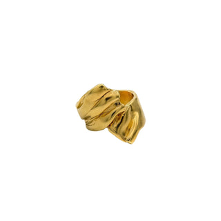THE SHELL chunky ring, gold-plated