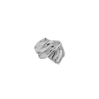 THE SHELL chunky ring, silver